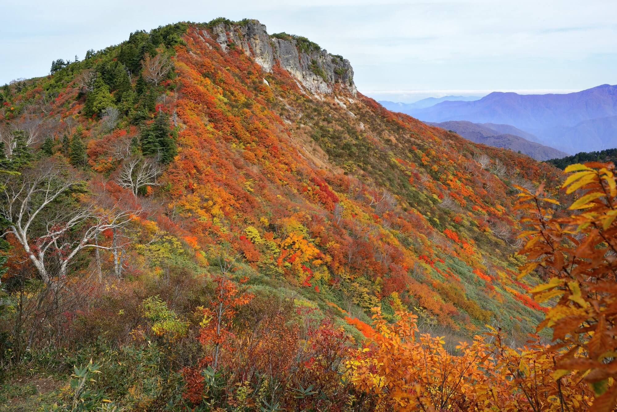 紅葉の三方岩岳ハイキング